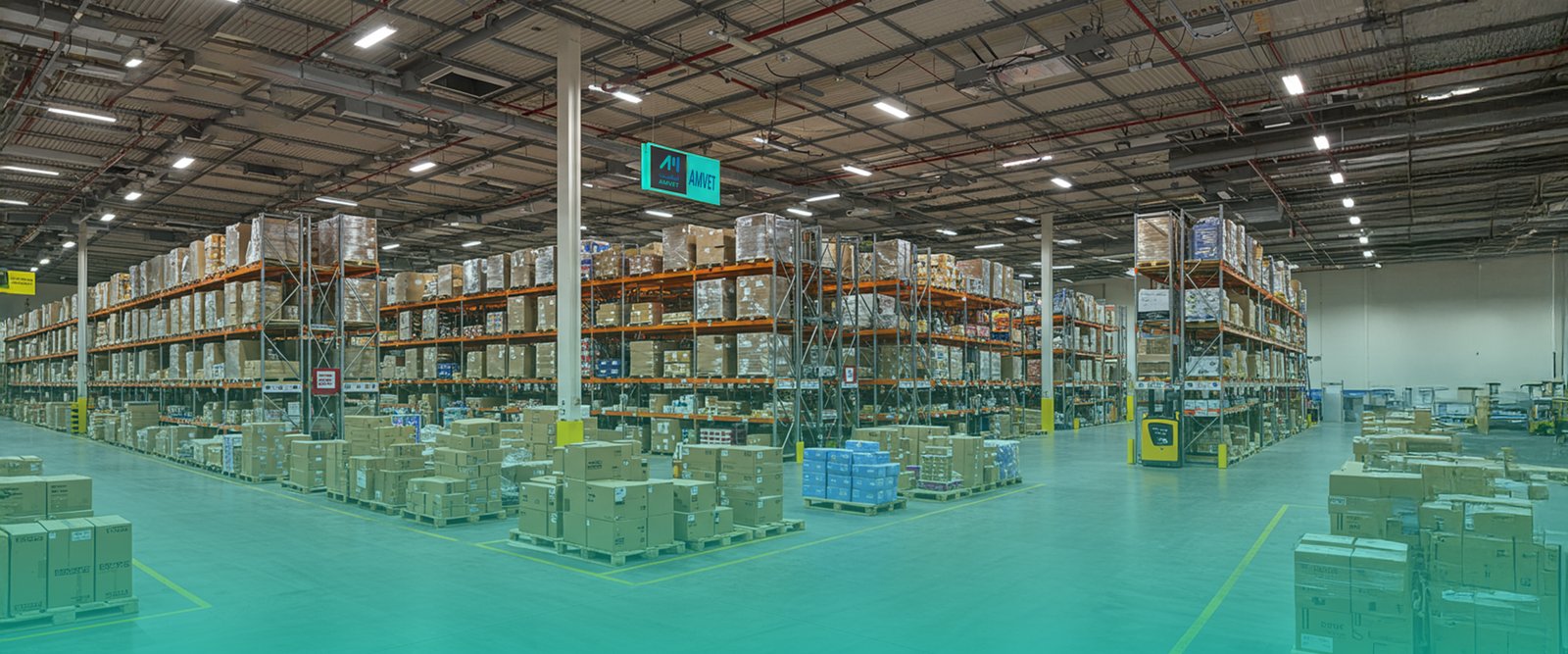 AMVET warehouse with products